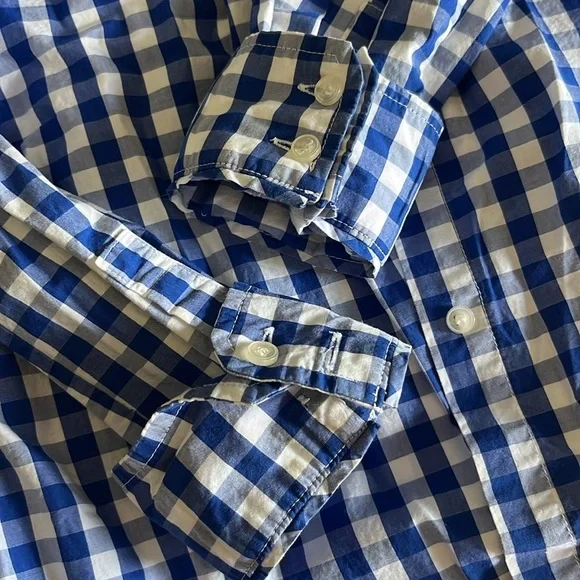 Daniel Cremieux Blue and White Plaid Shirt (Size Medium) - Picture 3 of 6